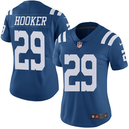 Indianapolis Colts #29 Limited Malik Hooker Royal Blue Nike NFL Women Rush Vapor Untouchable Jersey